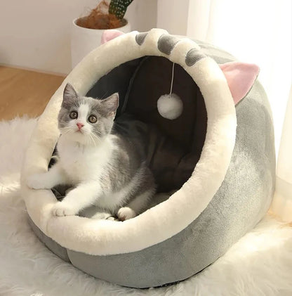 Foldable Cartoon Cat Cave Bed