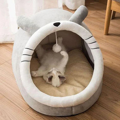 Foldable Cartoon Cat Cave Bed