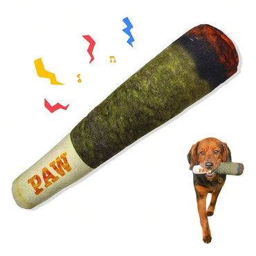 Cigar Plush Squeaky Dog Chew Toy