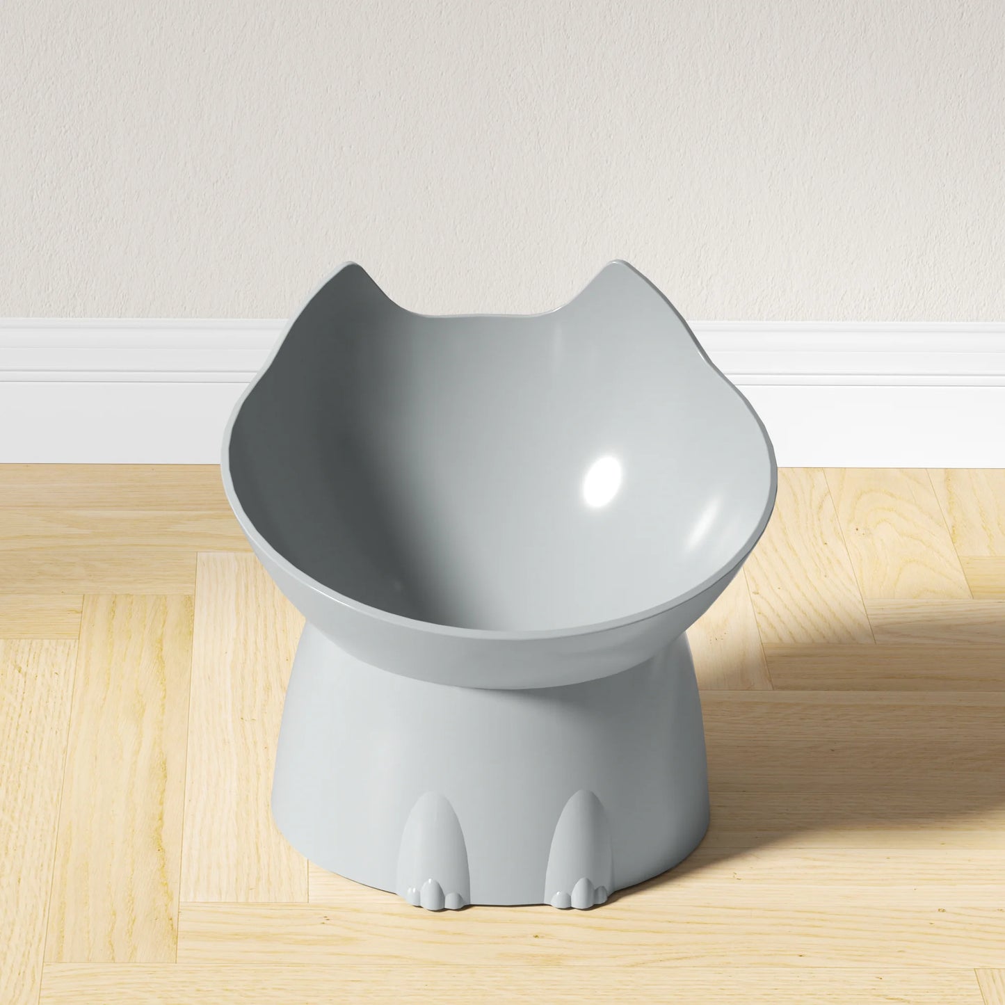 Elevated Tilted Cat Bowl for Neck Protection