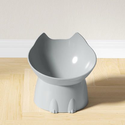 Elevated Tilted Cat Bowl for Neck Protection
