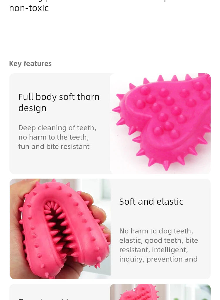 Soft Rubber Dog Chew Toy for Small Dogs