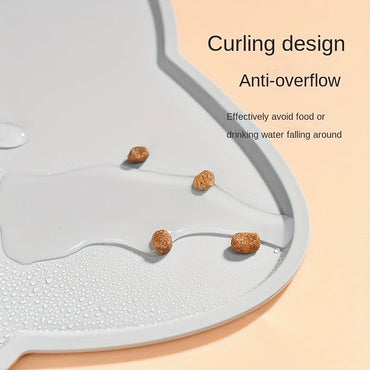 Silicone Pet Feeding Mat with Raised Edge