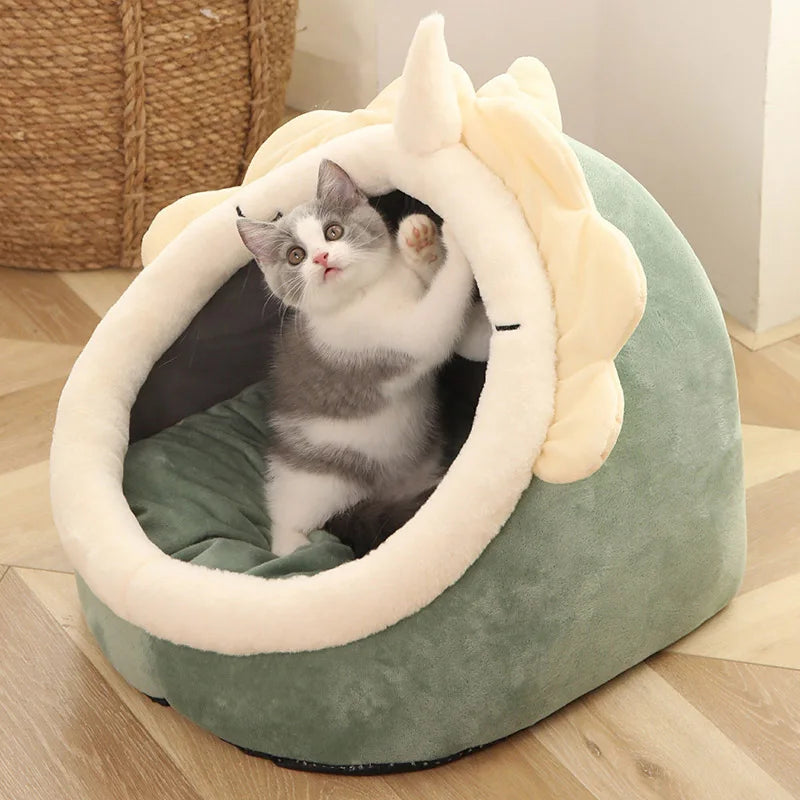 Foldable Cartoon Cat Cave Bed