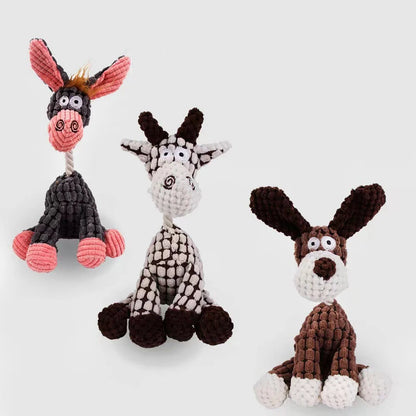Durable Plush Donkey Dog Toy