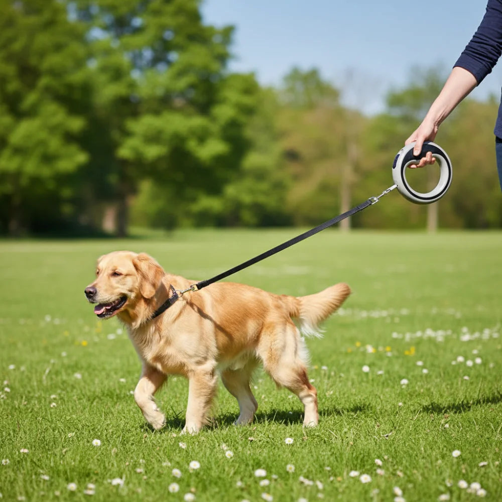 Retractable Dog Leash with Tangle-Free Automatic Extend
