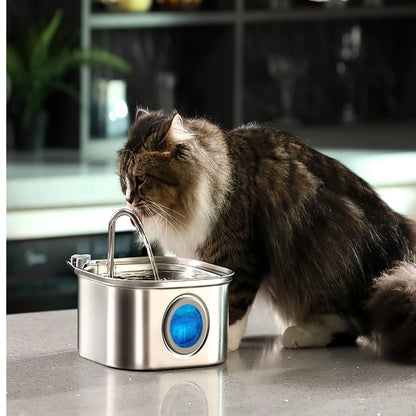 Automatic Stainless Steel Pet Water Fountain (2.2L)