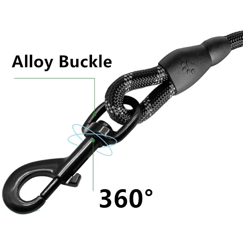 Short Reflective Dog Leash for Large Dogs