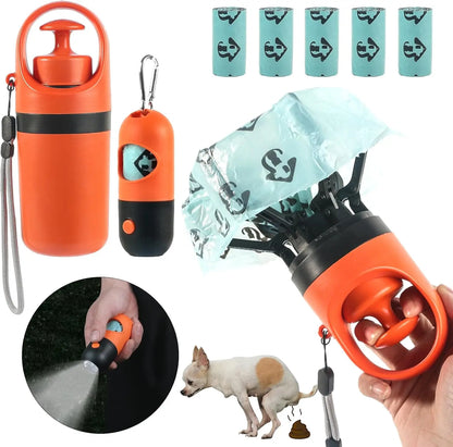 Portable Dog Poop Scooper Set with LED Light