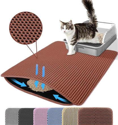Double-Layer Non-Slip Cat Litter Mat