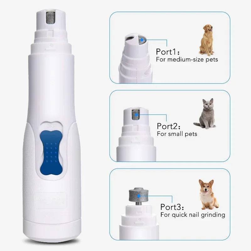 Electric Pet Nail Grinder File Trimmer Pro Grooming Tool Dog Claw Clipper Quiet Cat Paws Nail Grooming Trimmer Nail Supplies