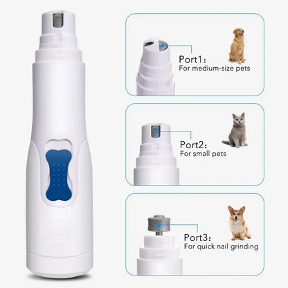 Electric Pet Nail Grinder File Trimmer Pro Grooming Tool Dog Claw Clipper Quiet Cat Paws Nail Grooming Trimmer Nail Supplies