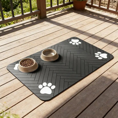 Absorbent Waterproof Pet Feeding Mat for Food & Water Bowls