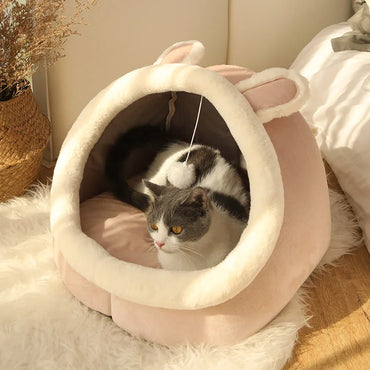 Foldable Cartoon Cat Cave Bed
