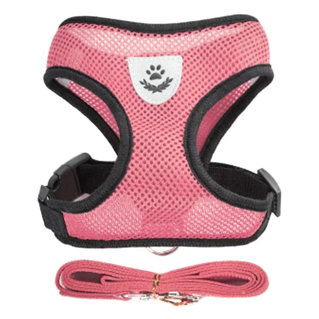 Adjustable Mesh Cat & Small Dog Harness Vest