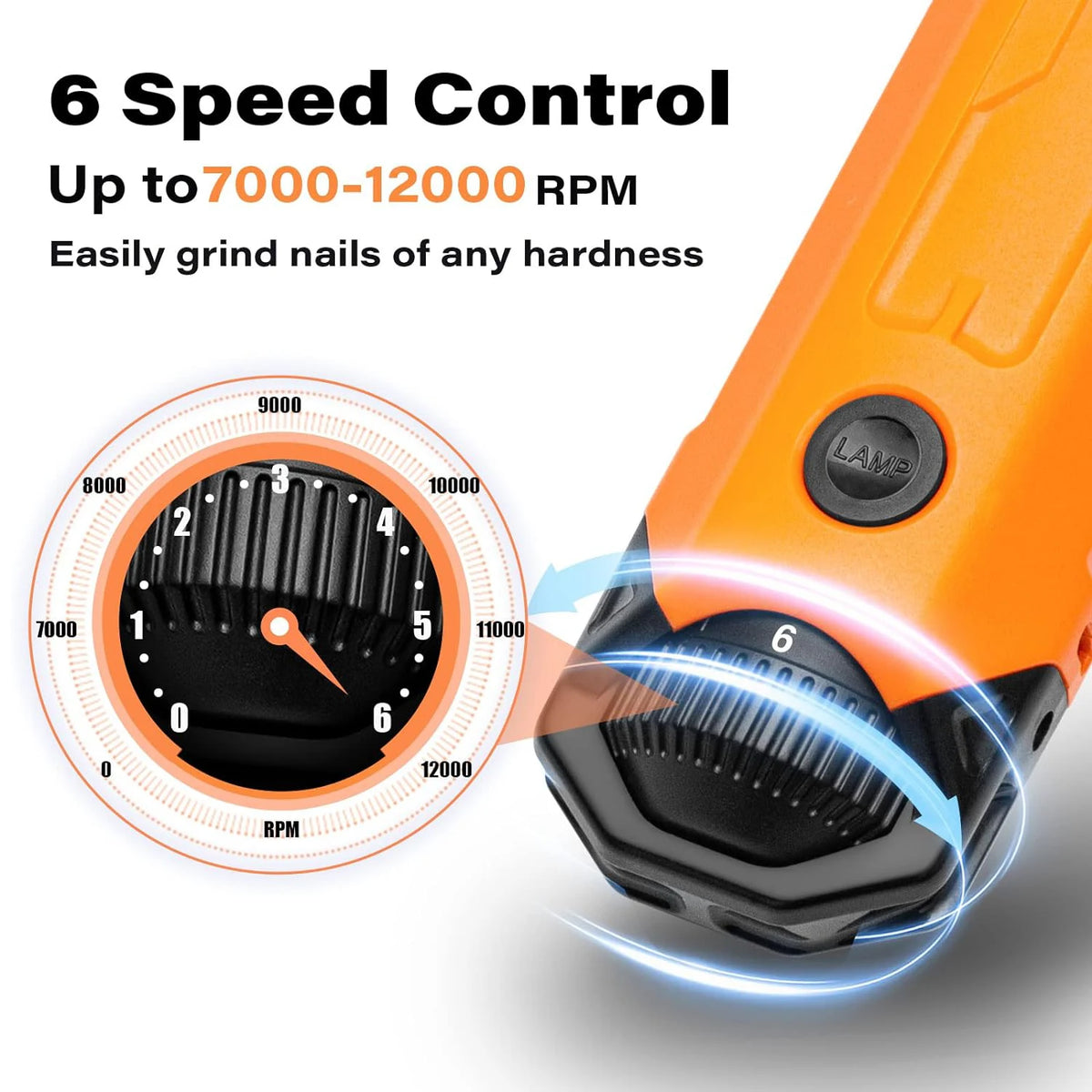 Rechargeable 6-Speed Dog Nail Grinder