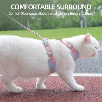 Breathable Cat & Puppy Harness and Leash Set