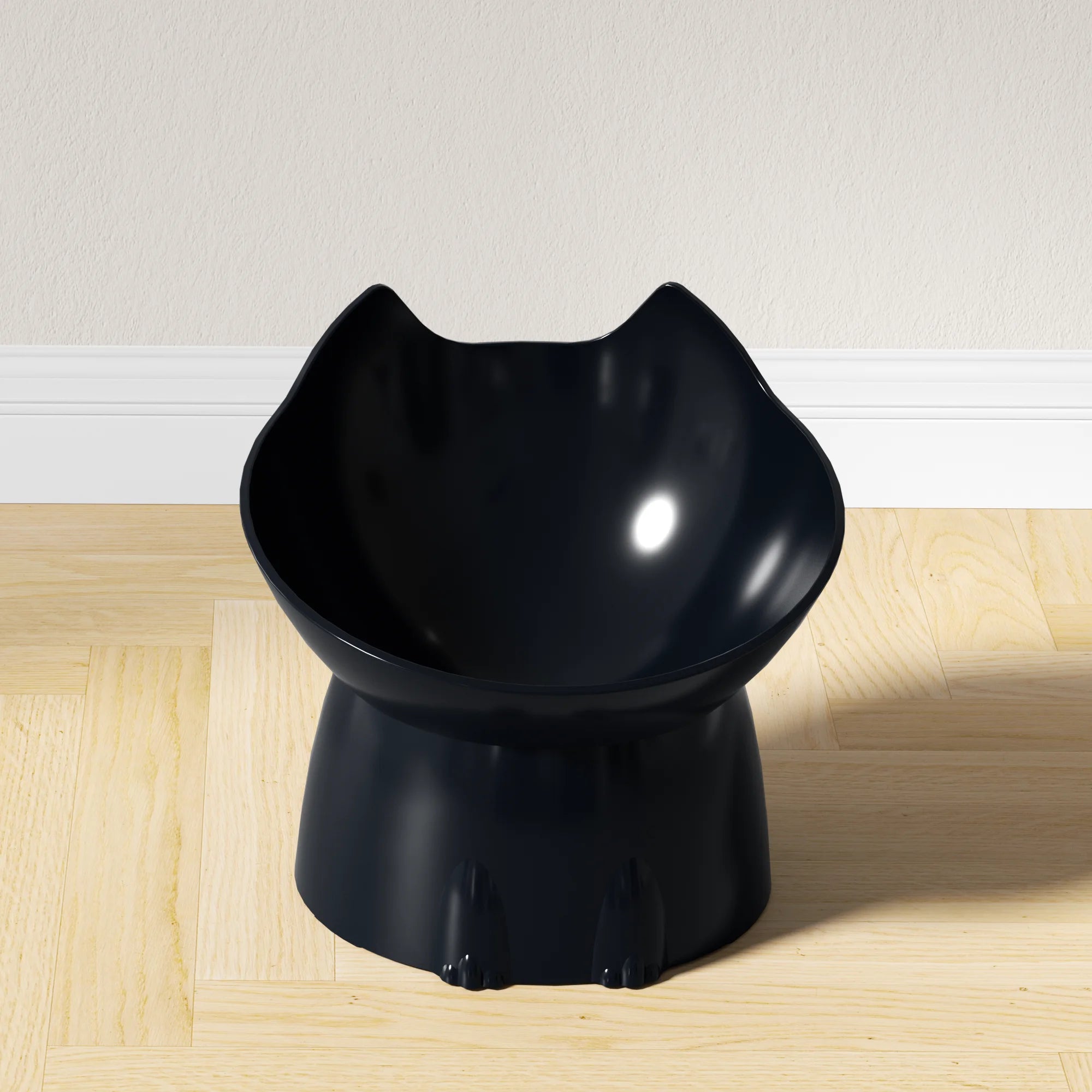 Elevated Tilted Cat Bowl for Neck Protection