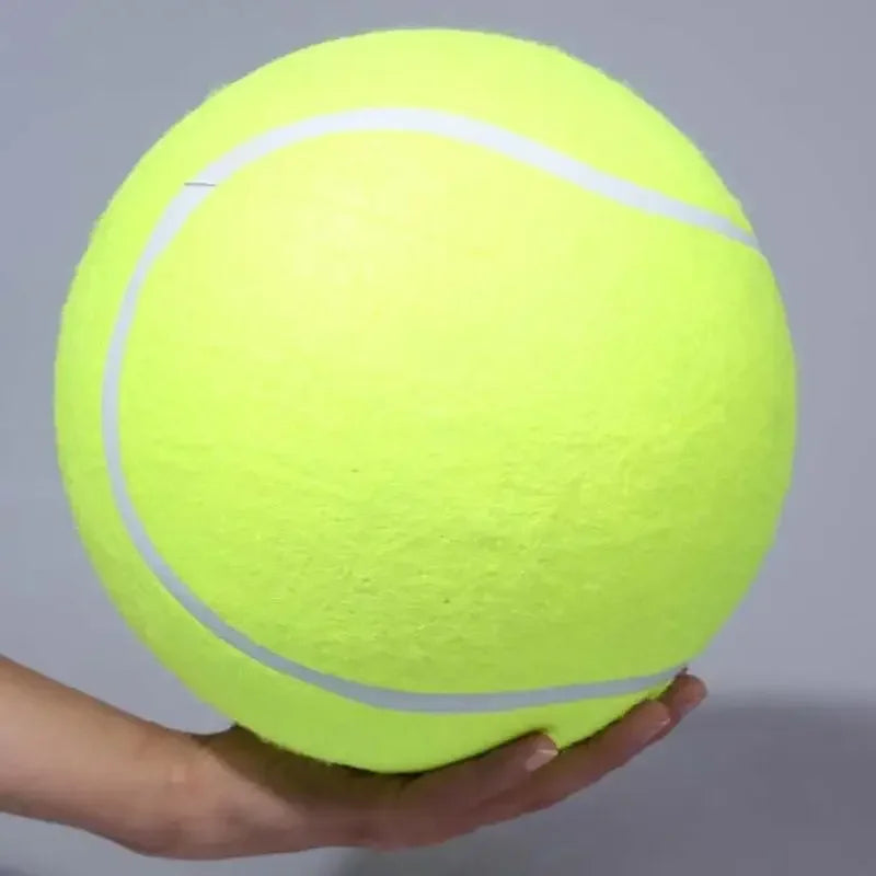 Giant Inflatable Tennis Ball Dog Toy with Pump