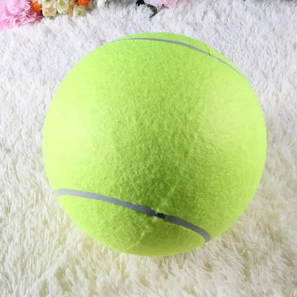 Giant Inflatable Tennis Ball Dog Toy with Pump