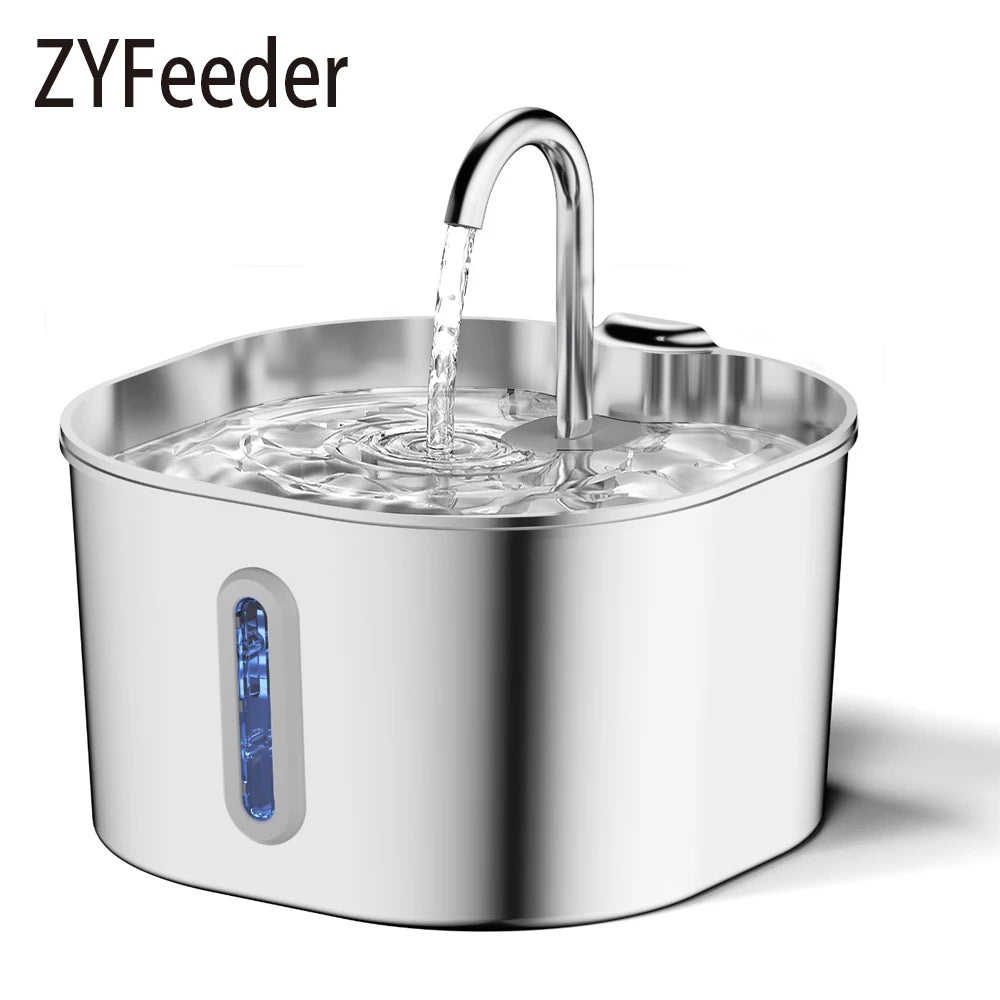 Automatic Stainless Steel Pet Water Fountain (2.2L)