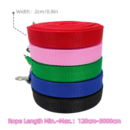 Long Nylon Dog Training Leash (1.2M–30M)