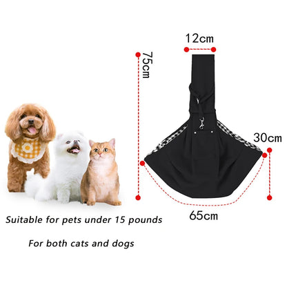 Portable Pet Carrier Shoulder Bag for Cats & Small Dogs (Up to 7.5kg)